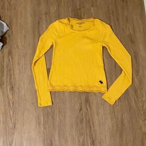 Yellow Abercrombie long sleeve shirt 11/12